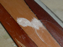 V-2-1 prop damaged area